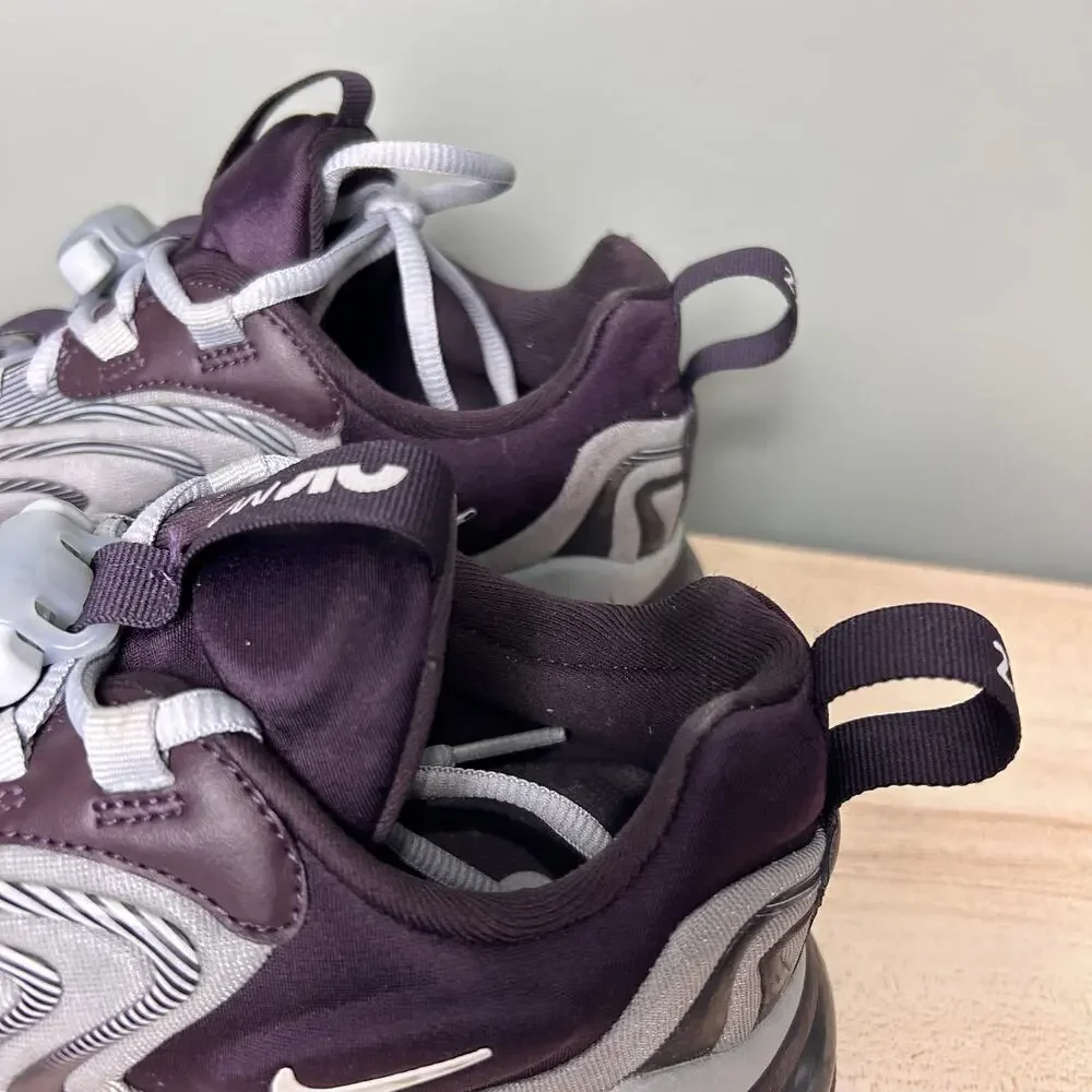 Nike Air Max 270 React ENG Sneakers Burgundy Grey Running Athletic Shoes sz 8.5